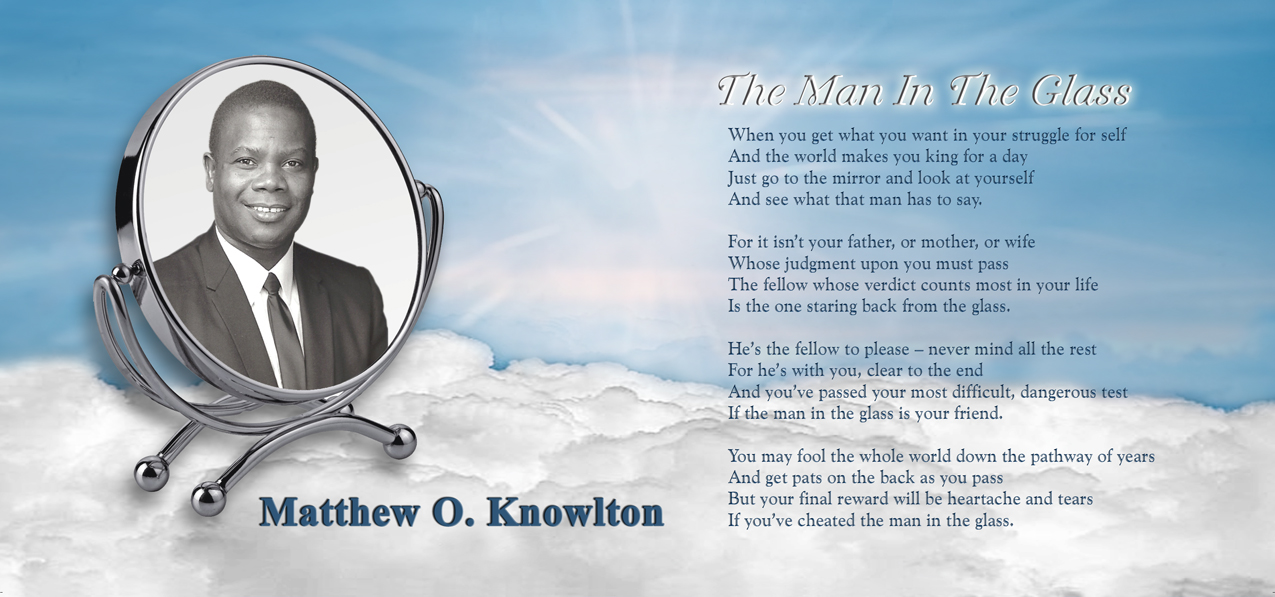 Blue Clouds Man in the Mirror (Matthew O Knowlton) PROOF